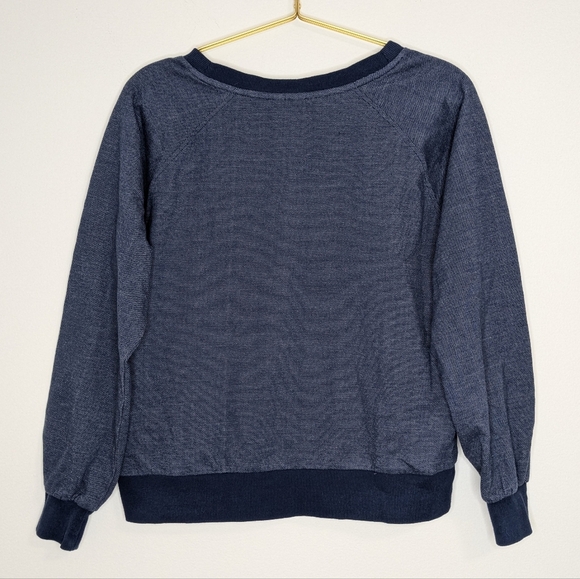 Adventura Medium Blue Organic Cotton Scoop Neck Pullover Sweater - Picture 7 of 10